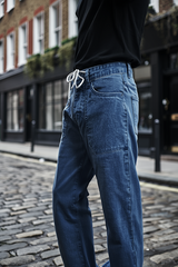 Gambluss Relaxed-Fit Cut-Pocket Pant - Navy Blue