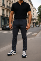Gambluss charcoal Twill Cotton Pant