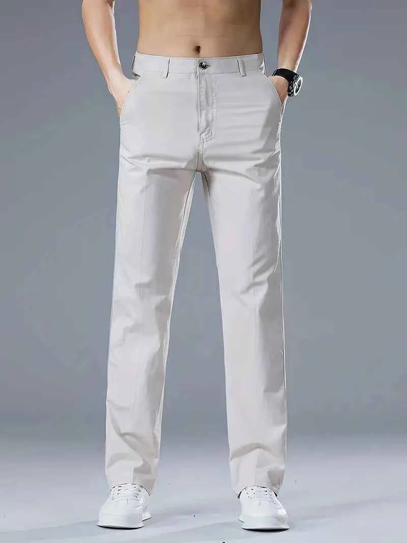 Gambluss Off-White Twill Cotton Pant