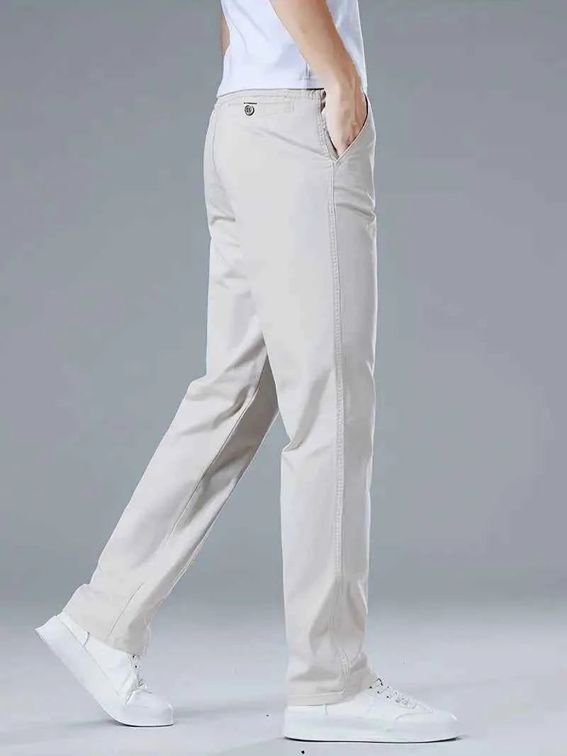 Gambluss Off-White Twill Cotton Pant