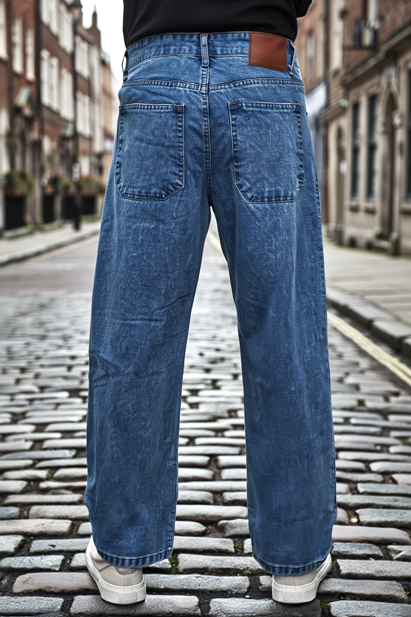 Gambluss Relaxed-Fit Cut-Pocket Pant - Navy Blue