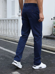 Gambluss R-Navy Regular Fit Cheno Pant