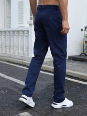 Gambluss R-Navy Regular Fit Cheno Pant