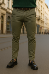 Gambluss olive Twill Cotton Pant