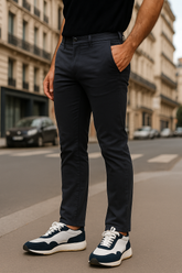 Gambluss charcoal Twill Cotton Pant