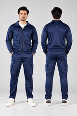 Gambluss Navy Luxe Tracksuit | Imported Tendra Fabric | High-Stretch Warm Tracksuit
