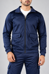 Gambluss Navy Luxe Tracksuit | Imported Tendra Fabric | High-Stretch Warm Tracksuit