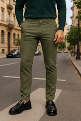 Gambluss olive Twill Cotton Pant