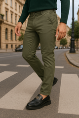 Gambluss olive Twill Cotton Pant