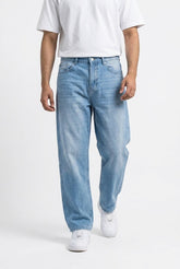 Gambluss Essential Relaxed-Fit Light Blue Denim Pant | Premium Men's Jeans