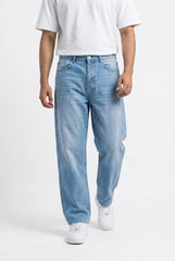 Gambluss Essential Relaxed-Fit Light Blue Denim Pant | Premium Men's Jeans