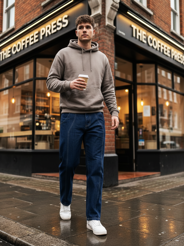 Gambluss Designer Relaxed-Fit Pant- Dark Navy