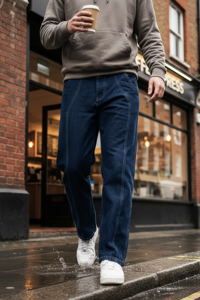 Gambluss Designer Relaxed-Fit Pant- Dark Navy