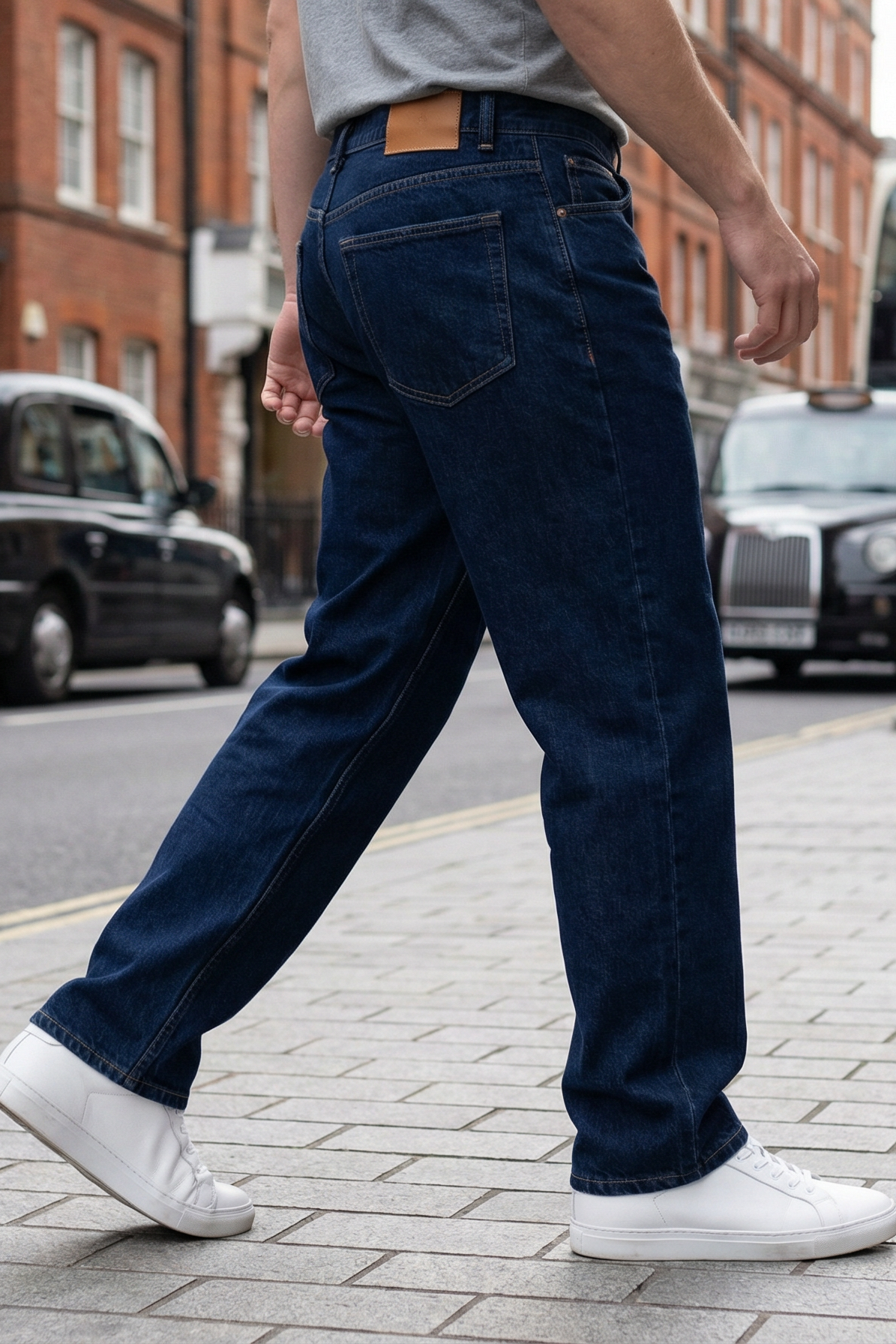 Gambluss Relaxed-Fit cross pocket Pleated Pant- Dark Navy