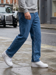 Gambluss Relaxed-Fit Pleated Pant - Navy Blue -CP