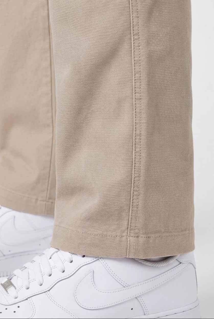 Relaxed Fit Baby Canvas Cotton Cargo Pant – Beige