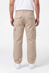 Relaxed Fit Baby Canvas Cotton Cargo Pant – Beige