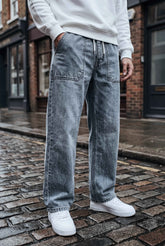 Gambluss Relaxed-Fit Cut-Pocket Pant - Gray