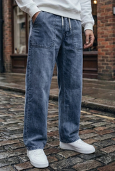 Gambluss Relaxed-Fit Cut-Pocket Pant - Navy Blue - Gambluss Wardrobe