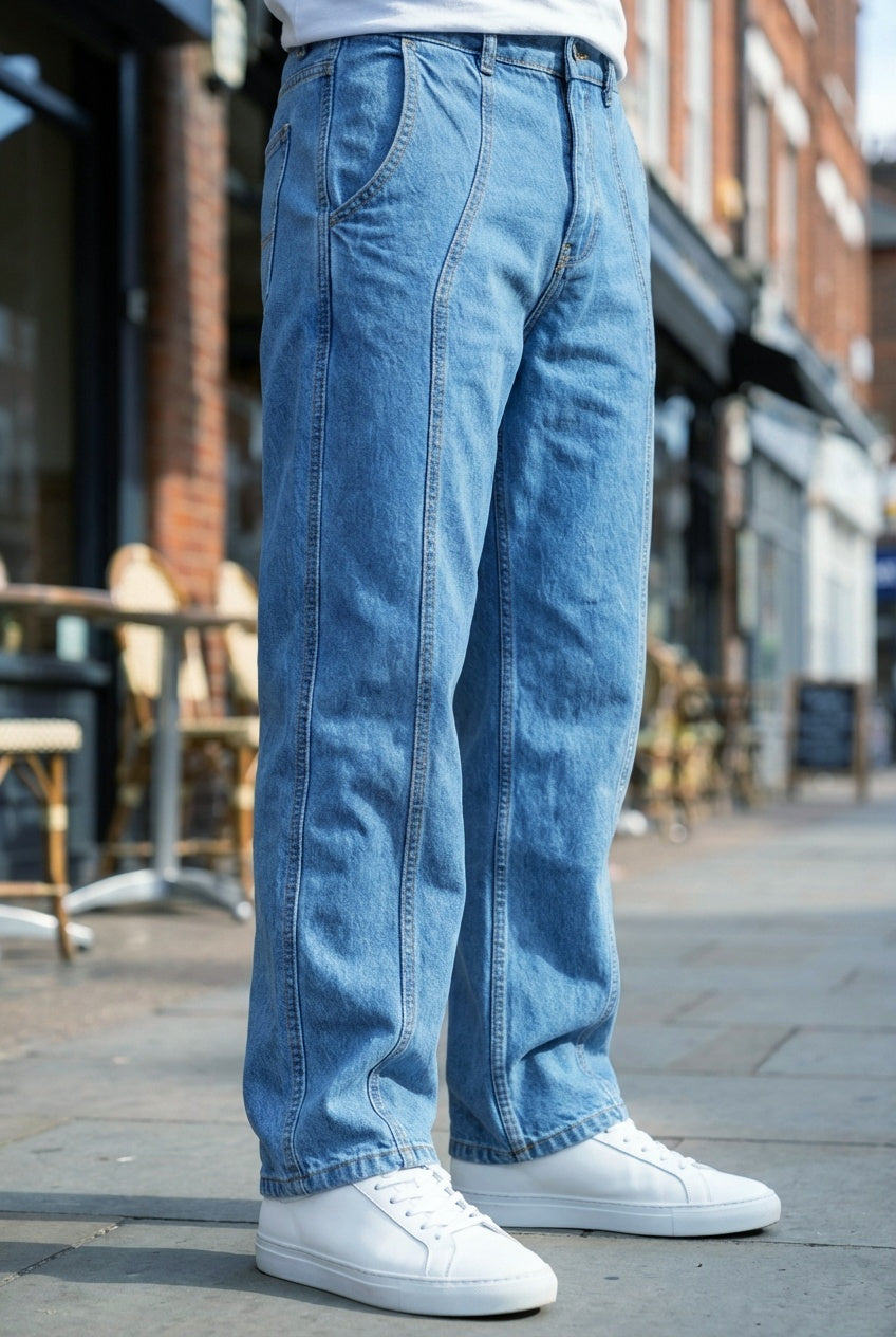 Gambluss Designer Relaxed-Fit Pant- Light Blue - Gambluss Wardrobe