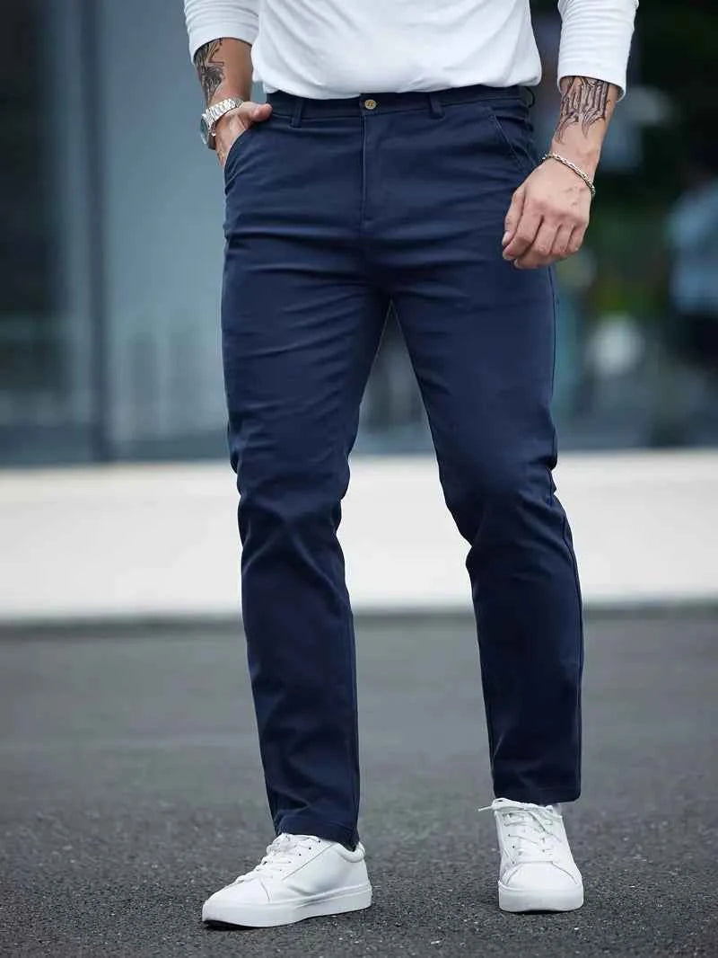 Gambluss Navy Twill Cotton Pant