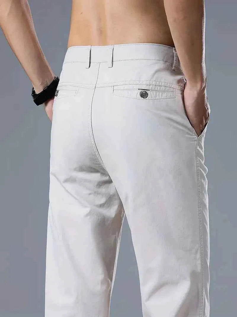 Gambluss Off-White Twill Cotton Pant