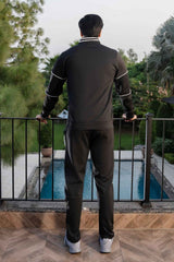 Gam Black Velocity Tracksuit | Imported Scuba Fabric 4-Way Stretch