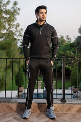 Black Velocity Tracksuit | Imported Scuba Fabric 4-Way Stretch – Gambluss