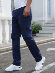 Gambluss R-Navy Regular Fit Cheno Pant
