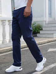 Gambluss R-Navy Regular Fit Cheno Pant