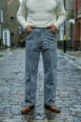 Gambluss Relaxed-Fit Pleated Pant - Gray-CP