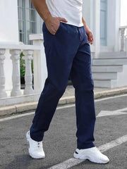 Gambluss R-Navy Regular Fit Cheno Pant