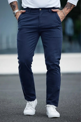 Gambluss Navy Twill Cotton Pant