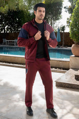 Gam Elite Motion Winter Tracksuit – Maroon & Navy