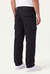 Relaxed Fit Baby Canvas Cotton Cargo Pant – Black