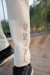 Gambluss Ivory Oversized Graphic Zipper Hoodie Tracksuit | Cotton Fleece Streetwear