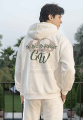 Graphic Ivory Oversized Hoodie- Off white