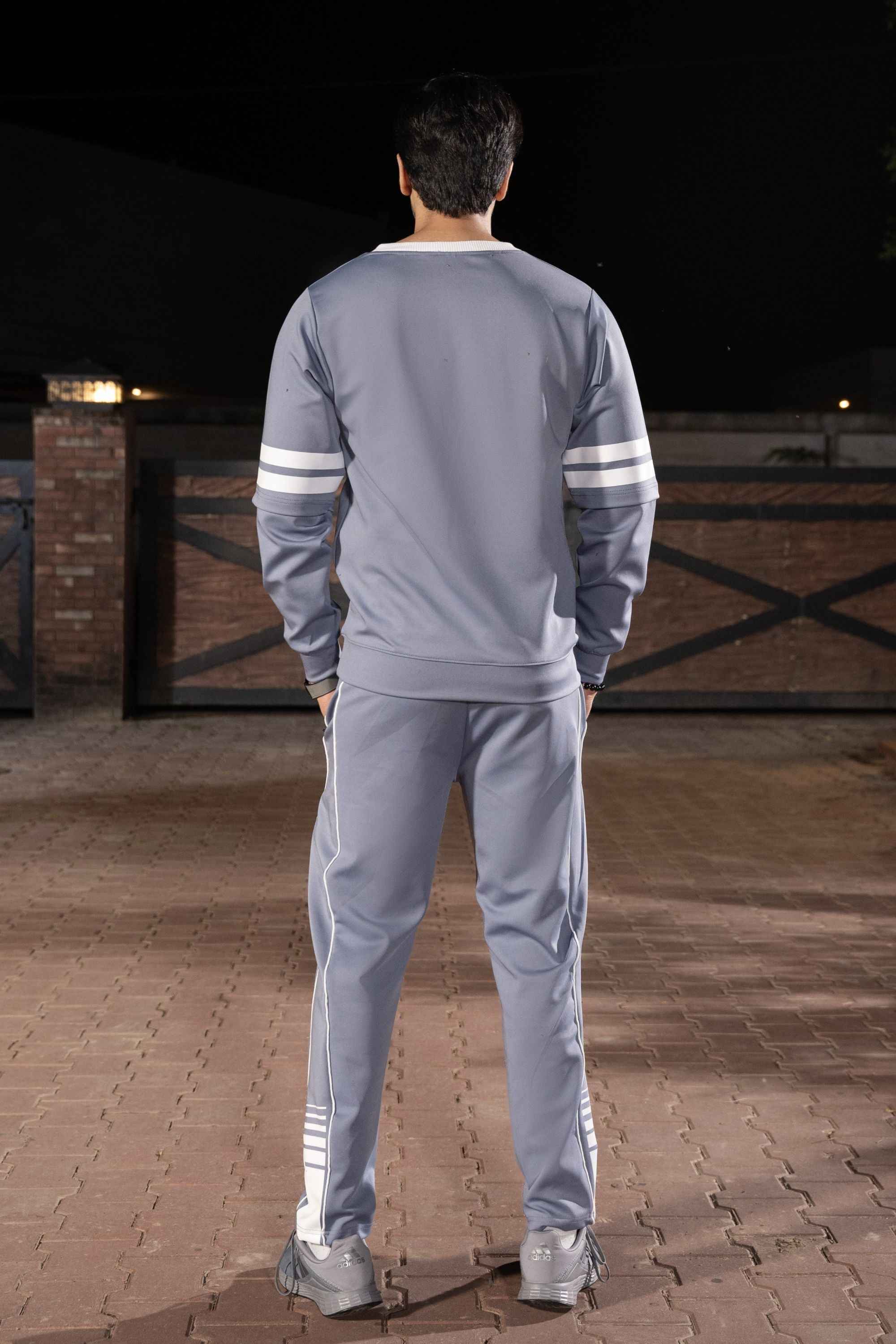 Gam Space Blue Momentum Tracksuit | Imported Scuba 4-Way Stretch