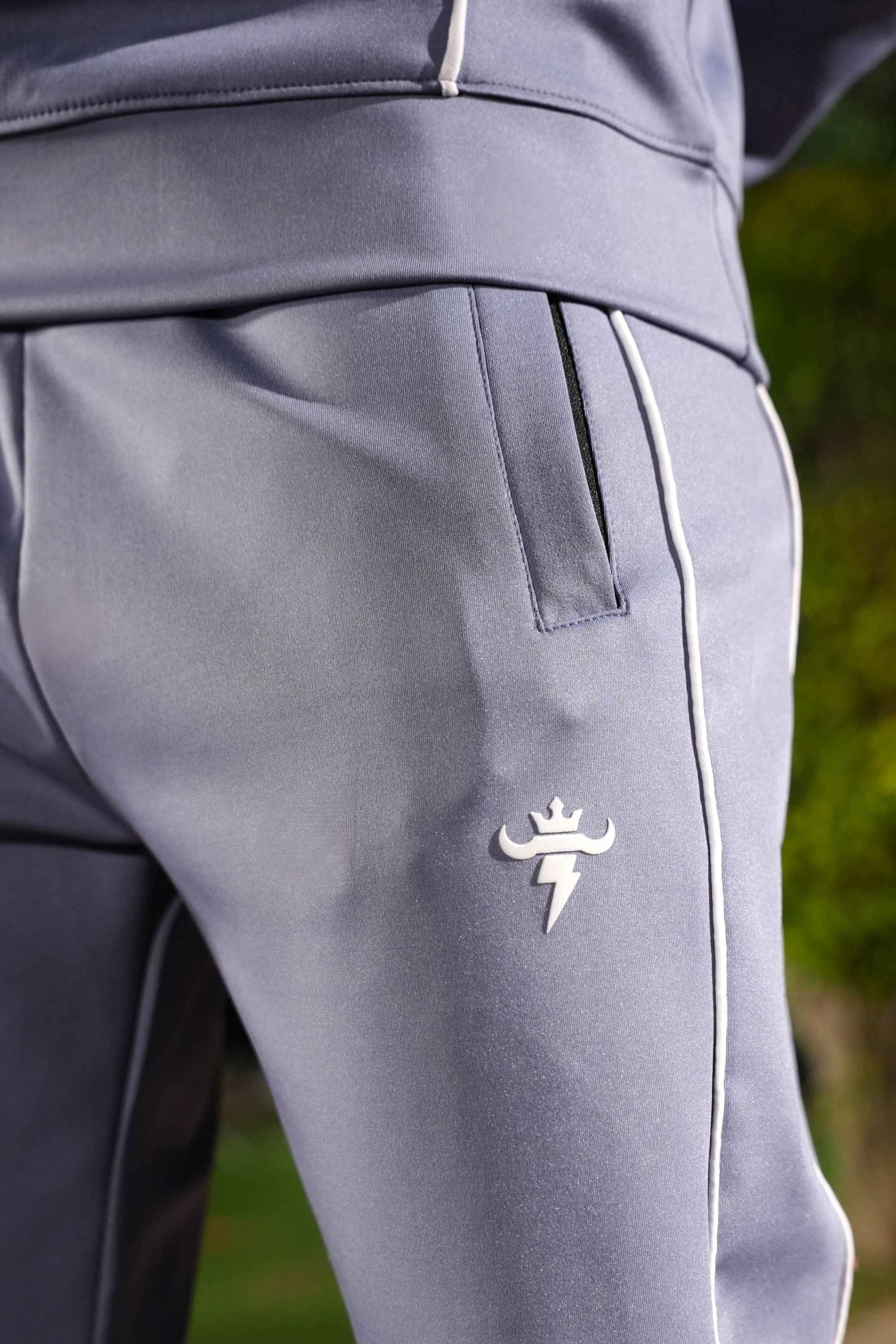 Gam Space Blue Momentum Tracksuit | Imported Scuba 4-Way Stretch