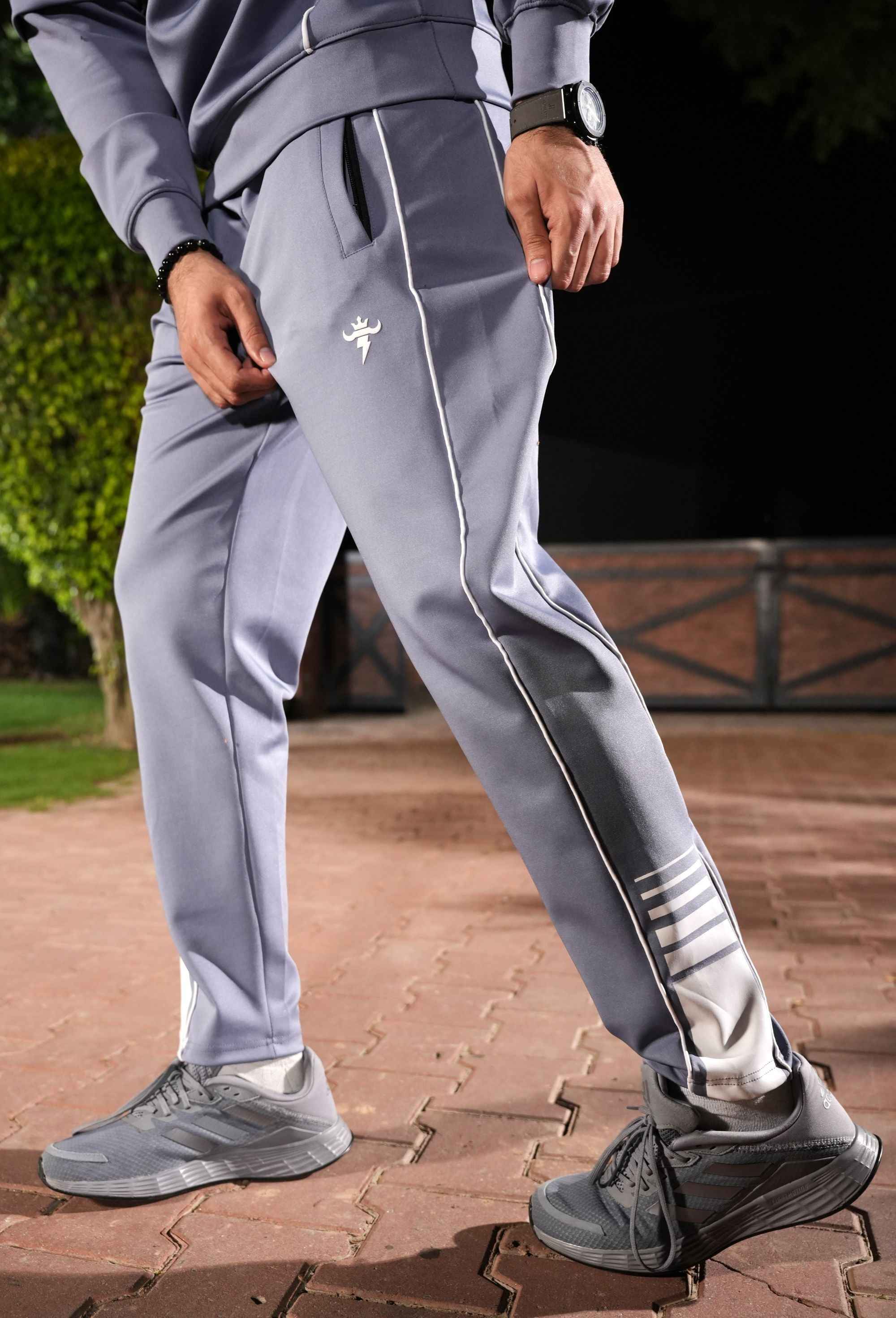 Gam Space Blue Momentum Tracksuit | Imported Scuba 4-Way Stretch