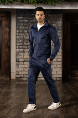 Gambluss Navy Luxe Tracksuit | Imported Tendra Fabric | High-Stretch Warm Tracksuit