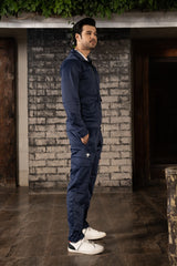 Gambluss Navy Luxe Tracksuit | Imported Tendra Fabric | High-Stretch Warm Tracksuit
