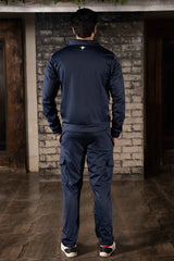 Gam Navy Luxe Tracksuit | Imported Tendra Fabric | High-Stretch Warm Tracksuit