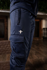 Gambluss Navy Luxe Tracksuit | Imported Tendra Fabric | High-Stretch Warm Tracksuit