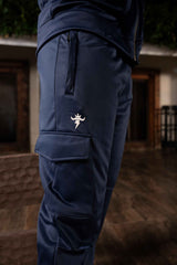 Gambluss Navy Luxe Tracksuit | Imported Tendra Fabric | High-Stretch Warm Tracksuit