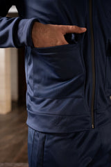 Gambluss Navy Luxe Tracksuit | Imported Tendra Fabric | High-Stretch Warm Tracksuit