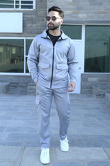 Gam Silver Luxe Tracksuit | Imported Tendra Fabric | High-Stretch Warm Tracksuit