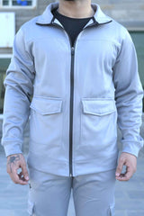 Gam Silver Luxe Tracksuit | Imported Tendra Fabric | High-Stretch Warm Tracksuit