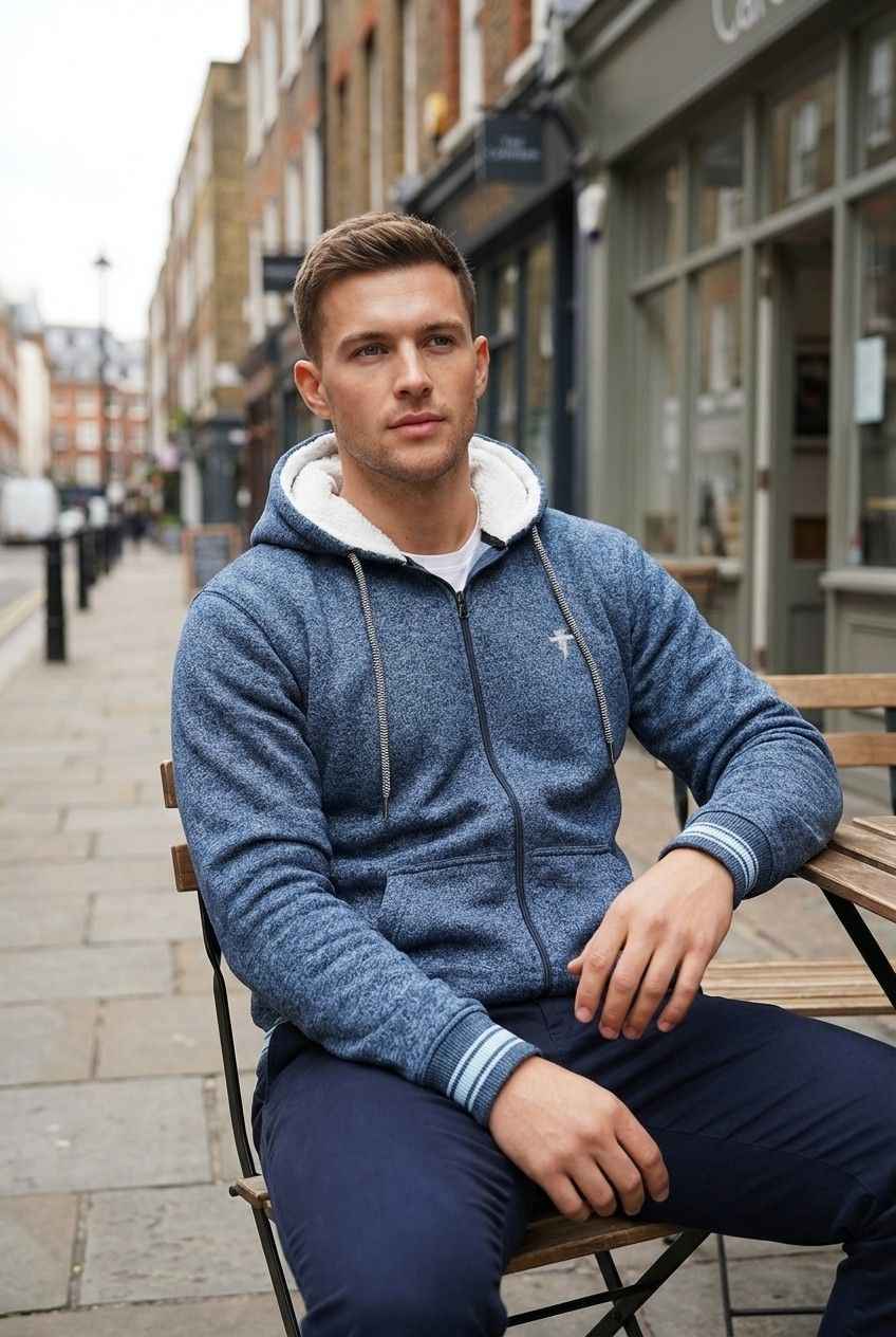 Gambluss Zinc Winter Hoodie – Chain Yarn Fleece 350 GSM with Fur Inner