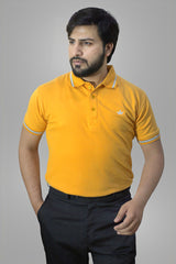 Gambluss plain Pique Polo- Mustard